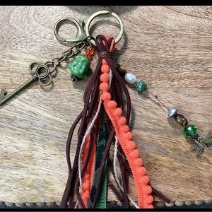BAG CHARM PURSE CHARM Buddha Tassel Keychain